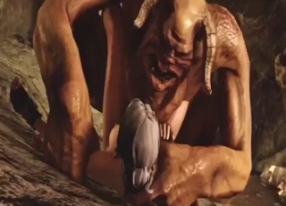 Ciri from The Witcher gets fucked by a hung Giant