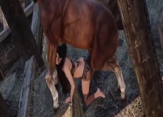 A tasty horse cock featured in an animated vid