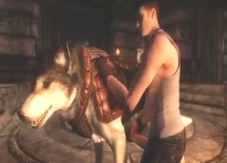 Sexy 3D animation with a guy who fucks a dog