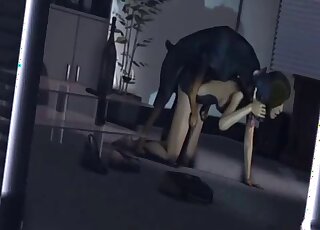 3D brunette gasping for air here